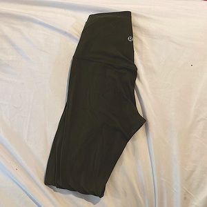 olive green lululemon align leggings 25’ size 2